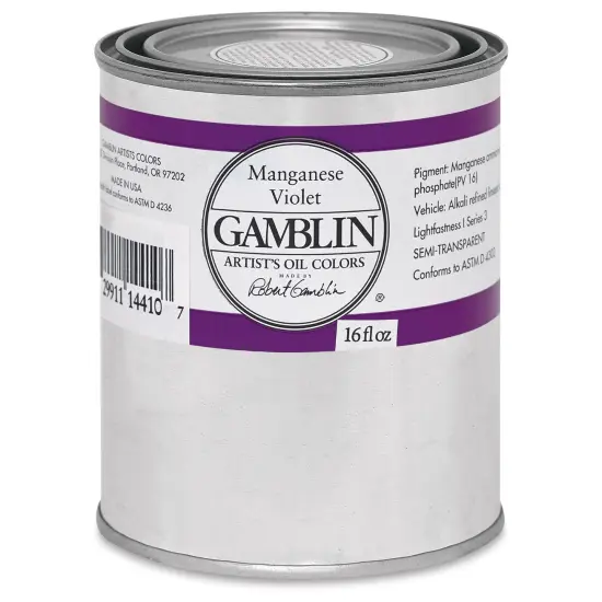 Gamblin Artist's Oil Color - Manganese Violet, 16 oz Can {2}