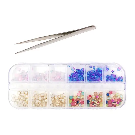 Wrapables Dazzling Nail Art Rhinestones Nail Manicure with Plastic Case Luminous {4}