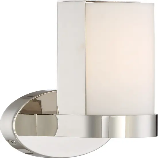 Nuvo Bond 1-Light 9-1/2" LED Wall Vanity w/ Acrylic Lens in Polished Nickel {1}