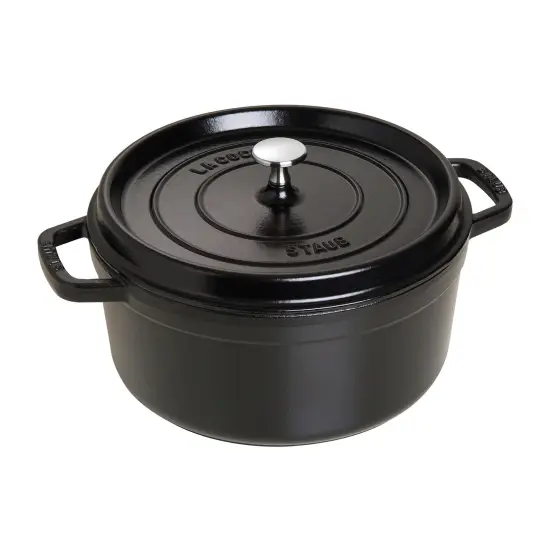 STAUB Cast Iron 5.5-qt Round Cocotte {6}