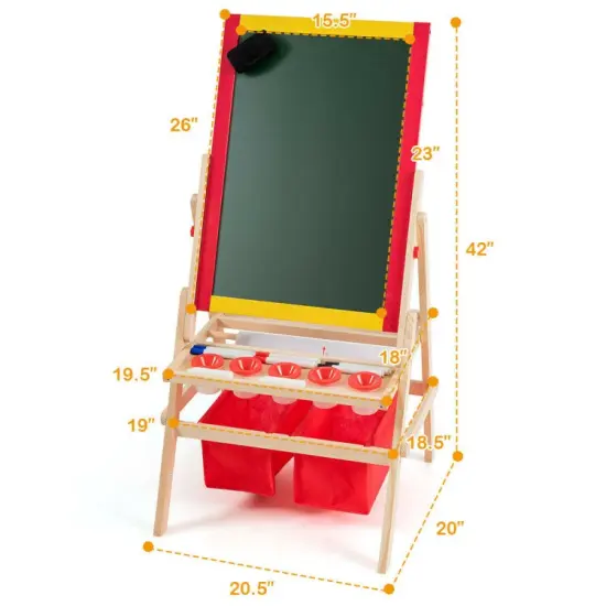 Flip-Over Double-Sided Kids Art Easel {1}