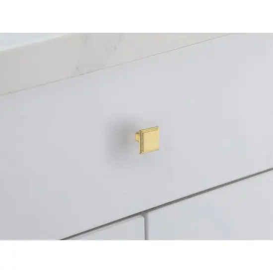 Wilow 1" Brushed Gold Square Knob Multipack (Set of 10) {3}