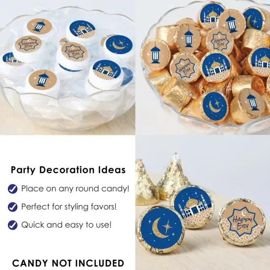 Big Dot of Happiness Eid Mubarak - Happy Eid Party Small Round Candy Stickers - Ramadan Party Favor Labels - 324 Count {6}