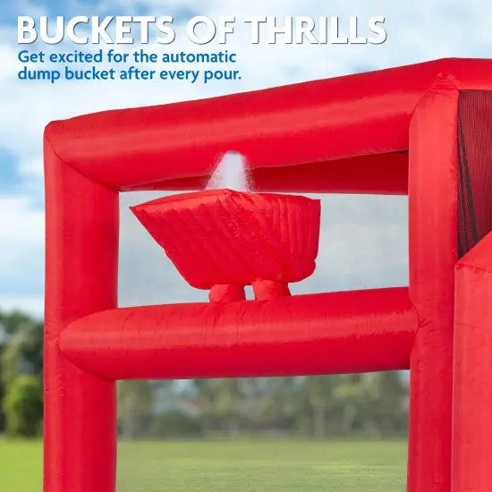 Sunny & Fun Mega Inflatable Kids Backyard Water Slide Park Blue {5}