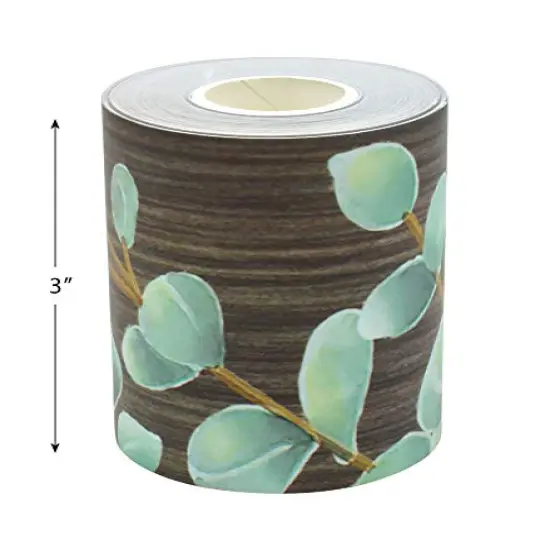 Eucalyptus Straight Rolled Border Trim - 50ft - Decorate Bulletin Boards, Walls, Desks, Windows, Doors, Lockers, Schools, Classrooms, Homeschool & Offices {4}