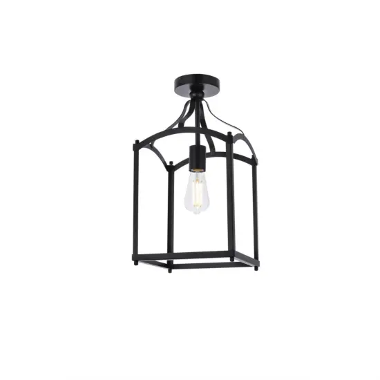 Janet 1 light flush mount in black {3}