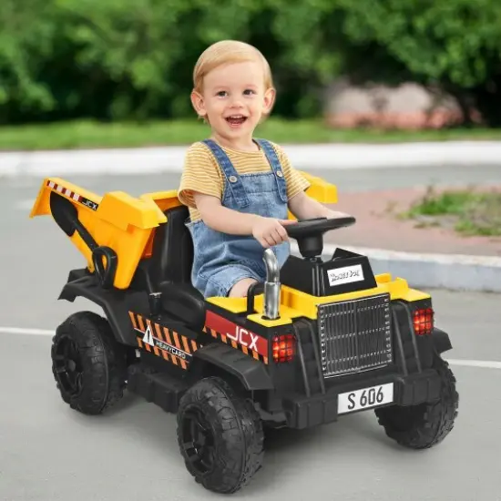 12V Battery Kids Ride On Dump Truck with Electric Bucket {3}