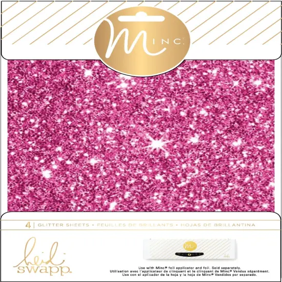 Heidi Swapp Minc Glitter Sheets 6"X8" 4/Pkg {2}