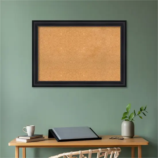 Astor Framed Corkboard, Natural Cork Astor Black {5}