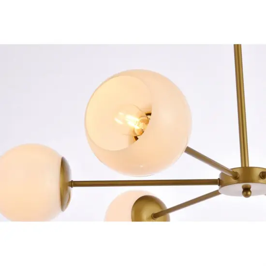 Briggs 36 inch pendant in brass with white shade {4}