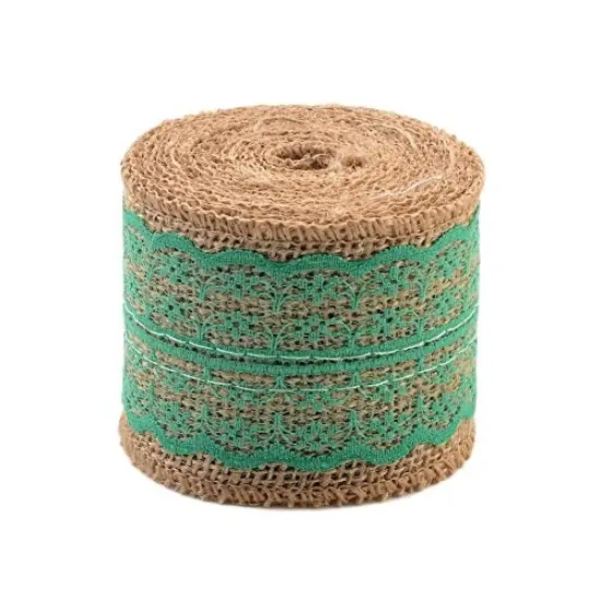 eZthings Decorative Designer Fabric Ribbons for Home Craft Projects and Gift Baskets Teal(2.4" Width) {1}