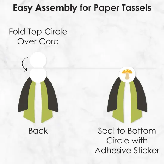 Big Dot of Happiness Wild Mushrooms - DIY Red Toadstool Party Pennant Garland Decoration - Triangle Banner - 30 Pieces {4}