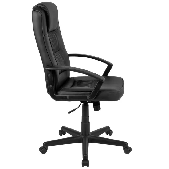 Emma and Oliver Fundamentals High Back Padded Task Office Chair with Arms Black {5}