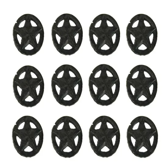 Set of 12 Rustic Brown Western Star Cast Iron Cabinet Knobs or Drawer Pulls {1}