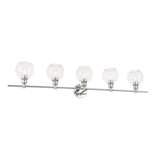 Collier 5 light Chrome and Clear glass Wall sconce {3}