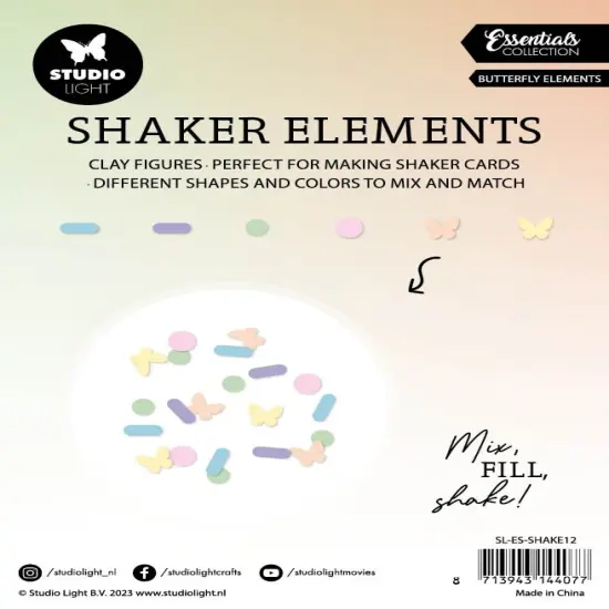 Studio Light Essential Shaker Elements 6/Pkg-Nr. 12, Butterfly Elements {2}