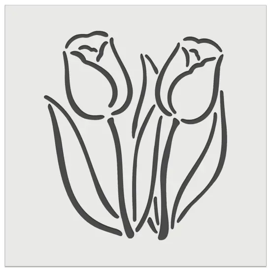 Spring Summer Tulips Wall Cookie DIY Craft Reusable Stencil {2}
