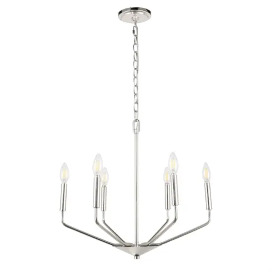 Enzo 6 light Chrome pendant {5}