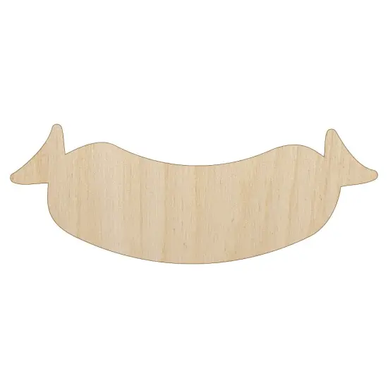 Sausage Link Solid Unfinished Wood Shape Piece Cutout for DIY Craft Projects {1}