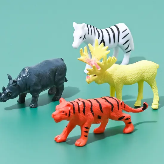 75 Piece Party Pack Mini Wild Jungle Animals - Plastic Mini Educational Jungle Animal Toys - Fun Gift Party {4}