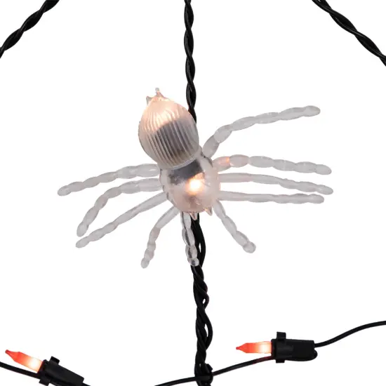 Northlight Lighted Web and Spider Halloween Decoration - 5' - Orange Lights {4}