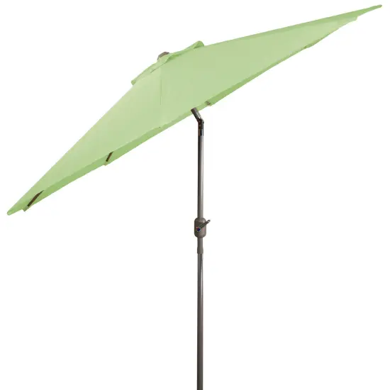 Northlight Outdoor Patio Market Umbrella with Hand Crank and Tilt - 9' - Sage Green {6}
