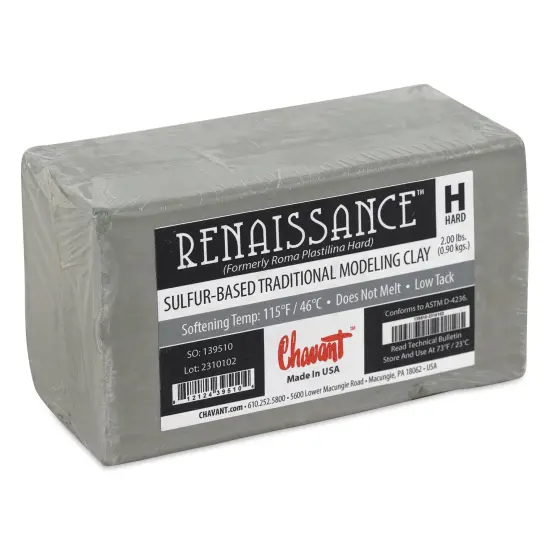 Chavant Renaissance Modeling Clay - 2 lb, Gray-Green, Firm {1}