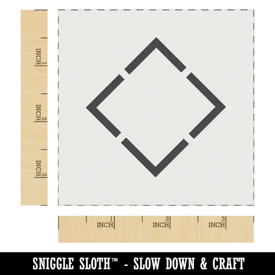 Diamond Shape Border Outline Wall Cookie DIY Craft Reusable Stencil {6}