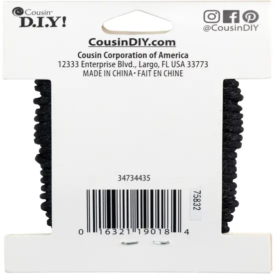 CousinDIY Fun Pack Satin Rattail Cord 8yd-Black {3}