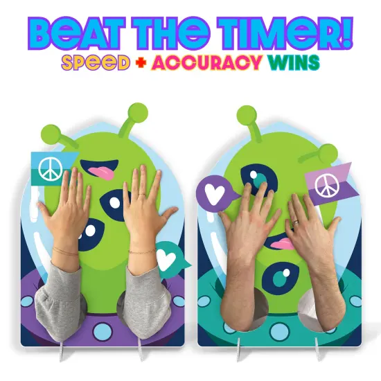 Big Dot of Happiness Blast Off to Outer Space - Rocket Ship Baby Shower or Birthday Activity - 2 Player Build-A-Face Party Game {4}