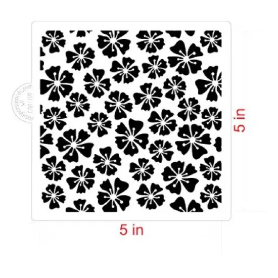 Flower Allover Cookie and Craft Stencil | CM189 by Designer Stencils | Stencils for Royal Icing, Airbrush, Dusting Powder | {2}