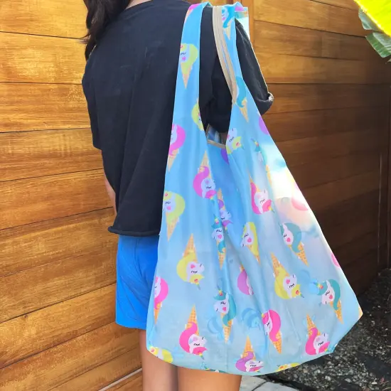 Wrapables JoliBag Collection Reusable Shopping Bag (Set of 2) Unicorn Treats {6}