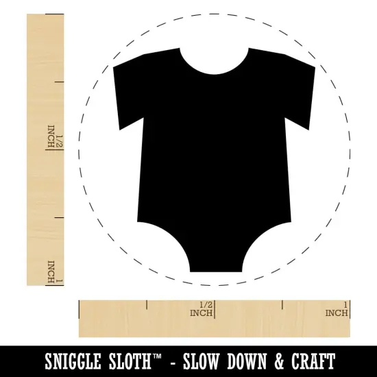 Baby Outfit Self-Inking Rubber Stamp for Stamping Crafting Planners Red {1}