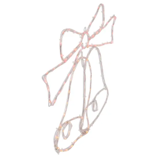 Northlight 23" LED Lighted Bow 4 Function Christmas Window Silhouette White {7}