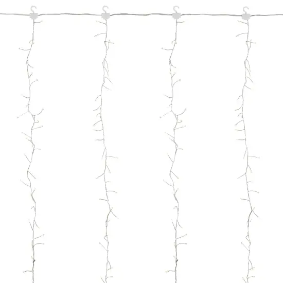 Northlight LED Micro Fairy Curtain Christmas Lights - Warm White- 6.5' Clear Wire - 600ct {3}
