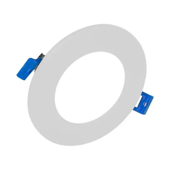 DLE4 Series 4 in. Round White Flat Panel LED Downlight in 5000K Natural Light {1}