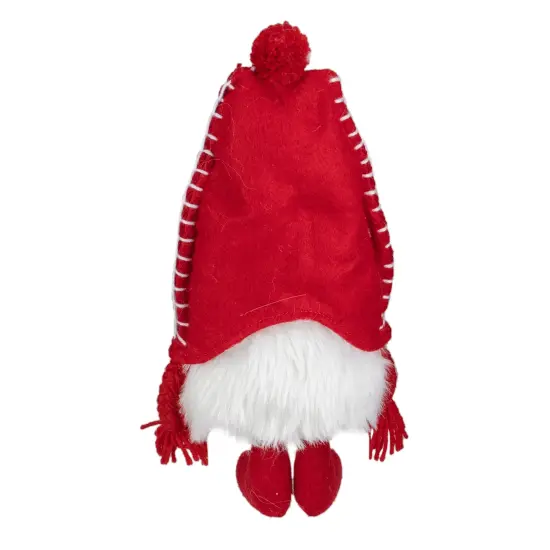 Northlight Sitting Plush Christmas Gnome Decoration - 18" - Red and White {6}