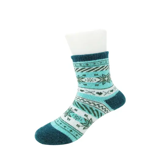 Wrapables Children's Thick Winter Warm Wool Socks (Set of 6), Snowflakes / Medium {2}