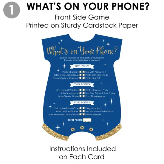 Big Dot of Happiness Royal Prince Charming - 2-in-1 Baby Shower Cards - Activity Duo Games - Set of 20 {7}