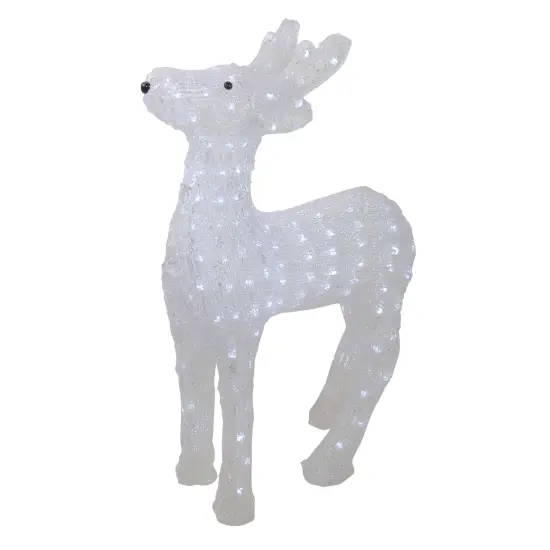 Northlight LED Lighted Commercial Grade Acrylic Reindeer Christmas Display Decor - 23" - Pure White Lights {1}