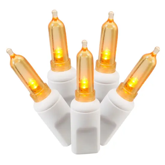 100Lt Orange LED / White Wire Italian EC 4 in x 34 ft. {1}