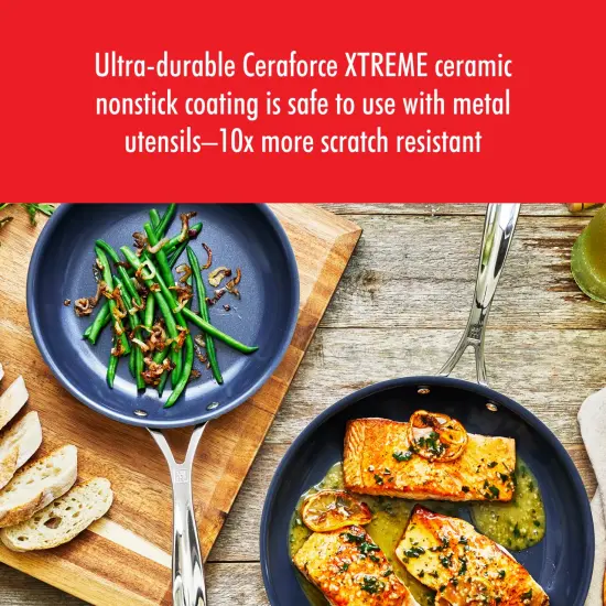 ZWILLING Clad CFX 2-pc Stainless Steel Ceramic Nonstick 8-in & 10-in Fry Pan Set {3}