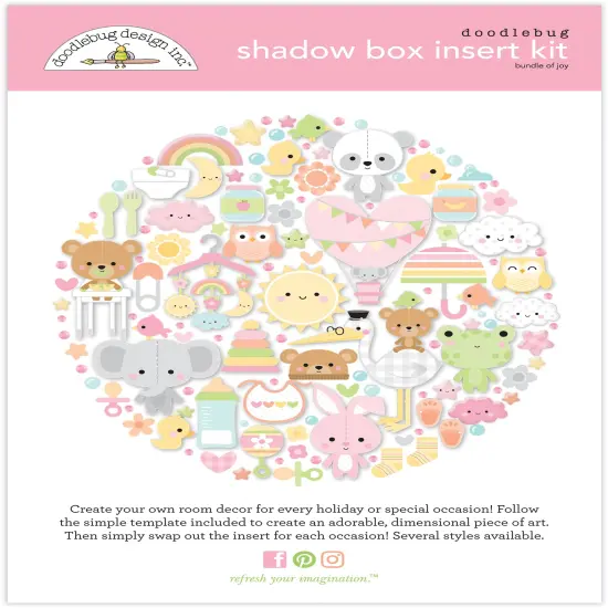 Doodlebug Design Shadow Box Insert Kit-Bundle Of Joy {1}
