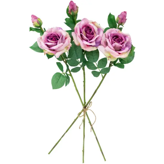 Northlight Real Touch&trade; Purple Artificial Rose Stems, Set of 6 - 26" {5}