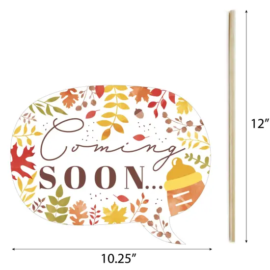 Big Dot of Happiness Fall Foliage Baby - Autumn Leaves Baby Shower Photo Booth Props Kit - 20 Count {7}