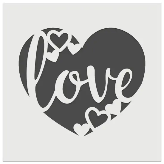 Love in Heart Wedding Anniversary Valentine's Day Wall Cookie DIY Craft Reusable Stencil {2}