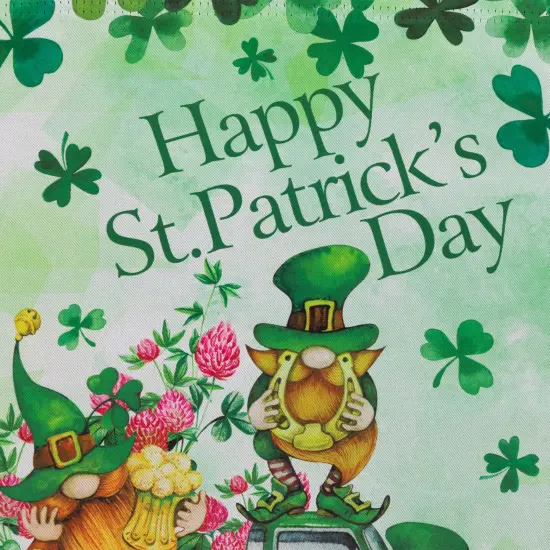 Northlight Joyful Leprechauns "Happy St. Patrick's Day" Outdoor Garden Flag 18" x 12.5" Green {5}