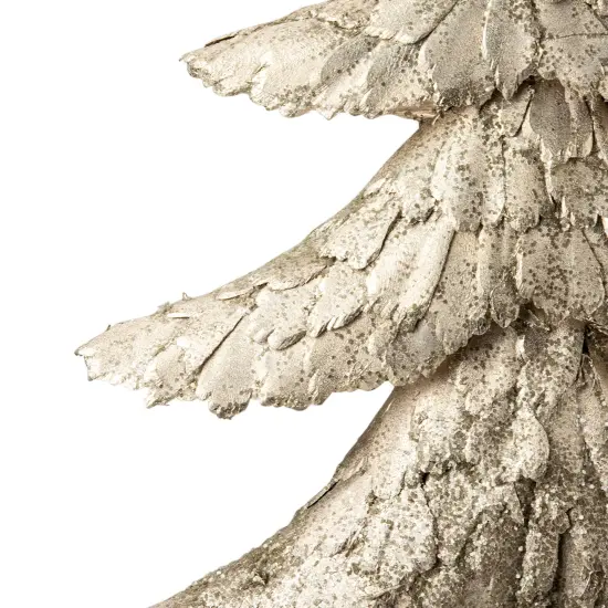 Northlight Layered Tree with Wooden Base Christmas Decoration - 18" - Bronze Finish {4}