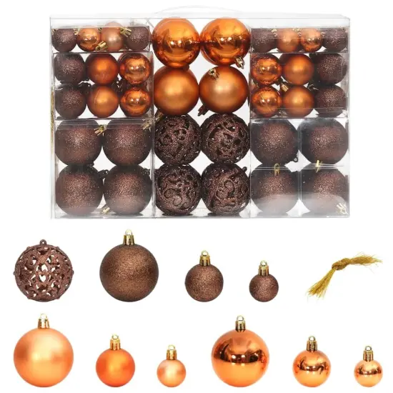 Christmas Baubles 100 pcs1.2" / 1.6" / 2.4" Brown {1}