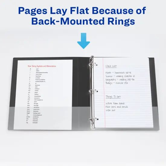 Avery Durable Clear View 3 Ring Binders, 2 Inch EZD Rings, 4-Pack of White Binders (79925) {5}